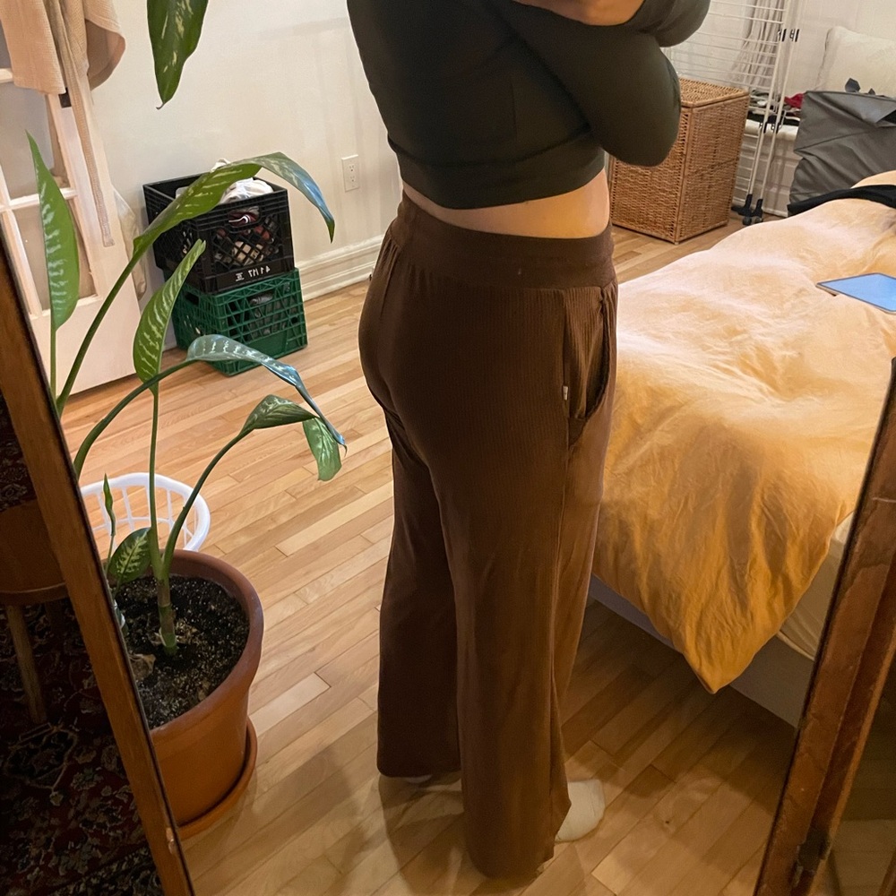Mondetta Brown Wide Leg Lounge Pants - Picture 2 of 3